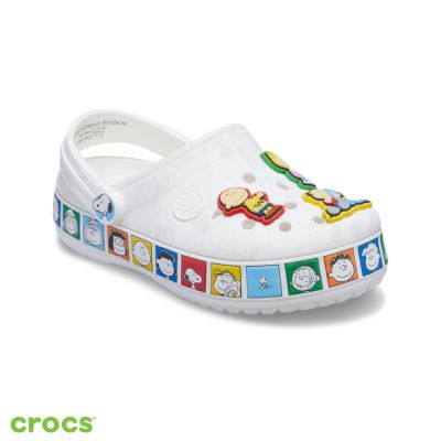 Crocs卡駱馳 (童鞋) Crocband 卡駱班 史努比克駱格 T clog 小童-七彩色 212117-90H