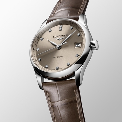 LONGINES 浪琴 Master 巨擘系列鑽石機械女錶-34mm L2.357.4.07.2