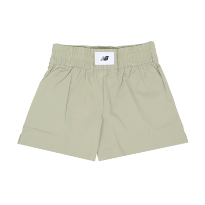 New Balance NB 短褲 Pull On Short 女款 綠 拳擊褲設計 寬鬆 高腰 褲子 NB WS51102OVN