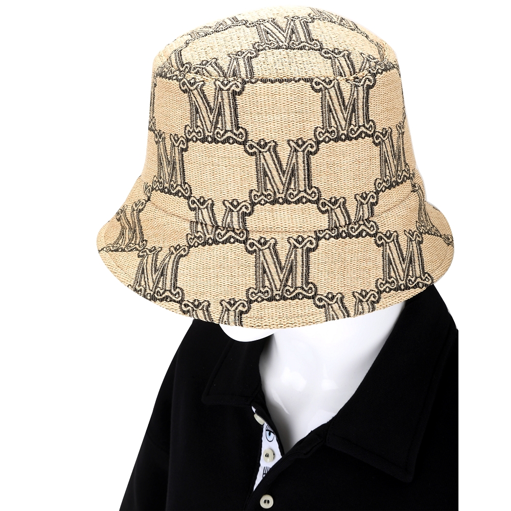 Max Mara MARAT M字徽標刺繡亞麻感編織漁夫帽| 精品服飾/鞋子  display picture 3
