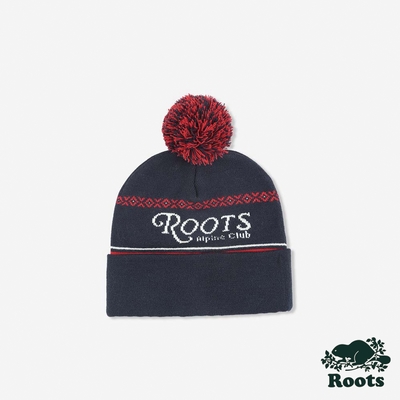 Roots 配件- MT. TREMBLANT INTARSIA 毛帽-軍藍色