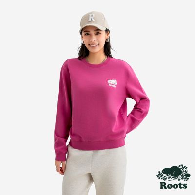 Roots 女裝- COOPER RELAXED 圓領上衣-洋紅色