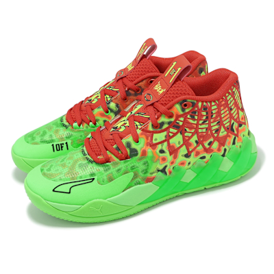 Puma 籃球鞋 MB 01 Thermal 男鞋 螢光綠 紅 氮氣中底 回彈 緩震 LaMelo Ball 31050801