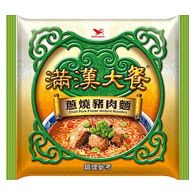 滿漢大餐 蔥燒豬肉麵袋裝(12入/箱)