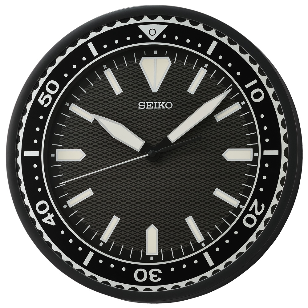 SEIKO 日本精工夜光黑水鬼滑動式秒針掛鐘(QXA791K)30cm | SEIKO