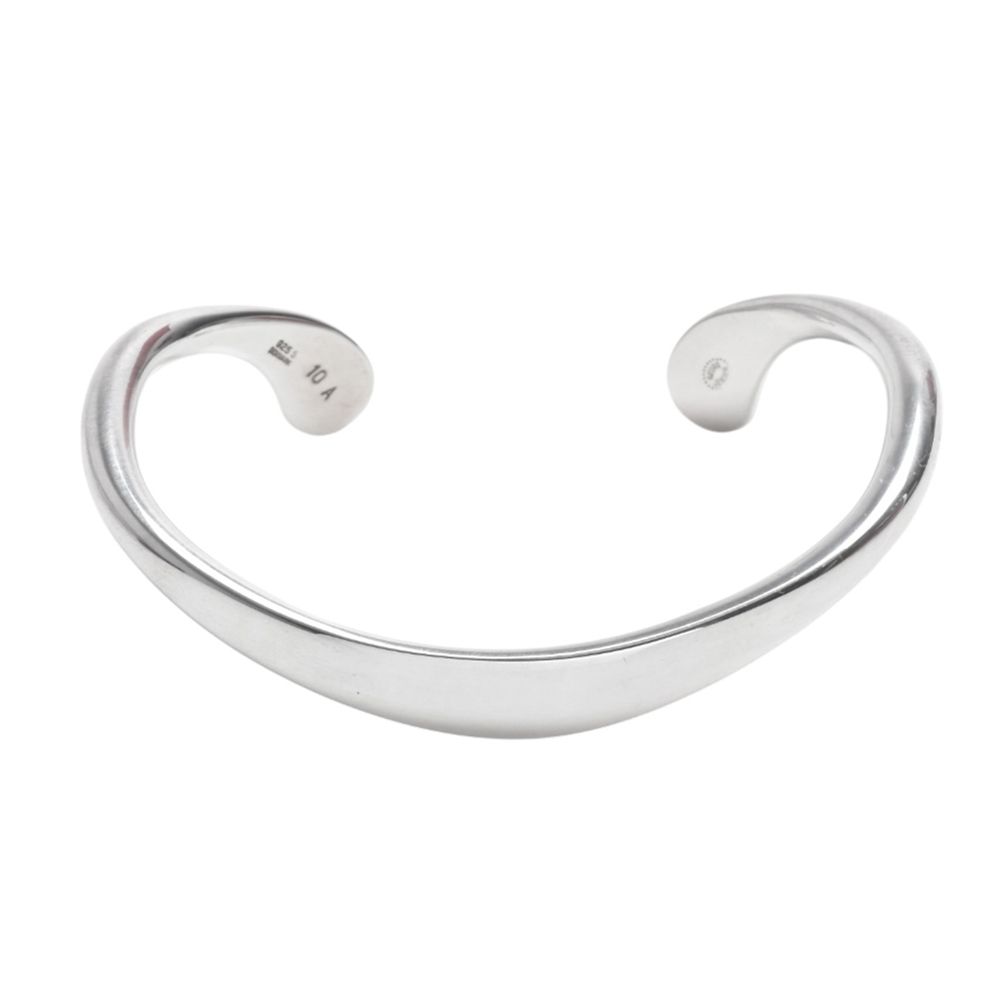 Georg Jensen 經典10A系列925純銀波浪形開口式手鐲(銀色) | 其他國際
