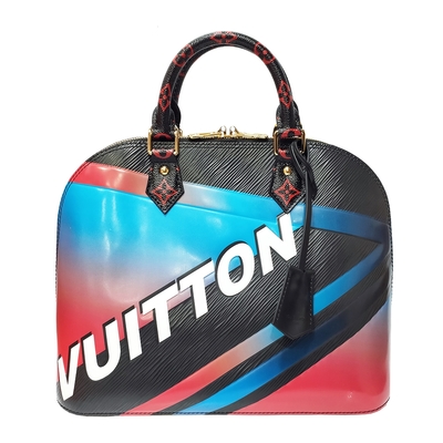 LOUIS VUITTON路易威登 【Louis Vuitton 路易威登 】M50646 絕版限量Race Line Alma PM水波紋拼色手提包(絕版展示品)
