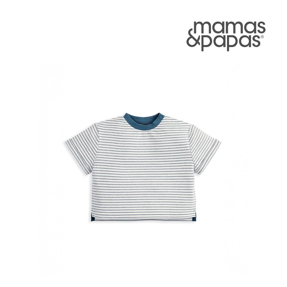 Mamas&Papas 藍海波紋-短袖上衣