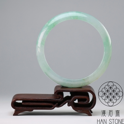 漢石齋】天然翡翠A貨大如意玉佩吊墜飄花種(52*52*6mm) | 漢石齋
