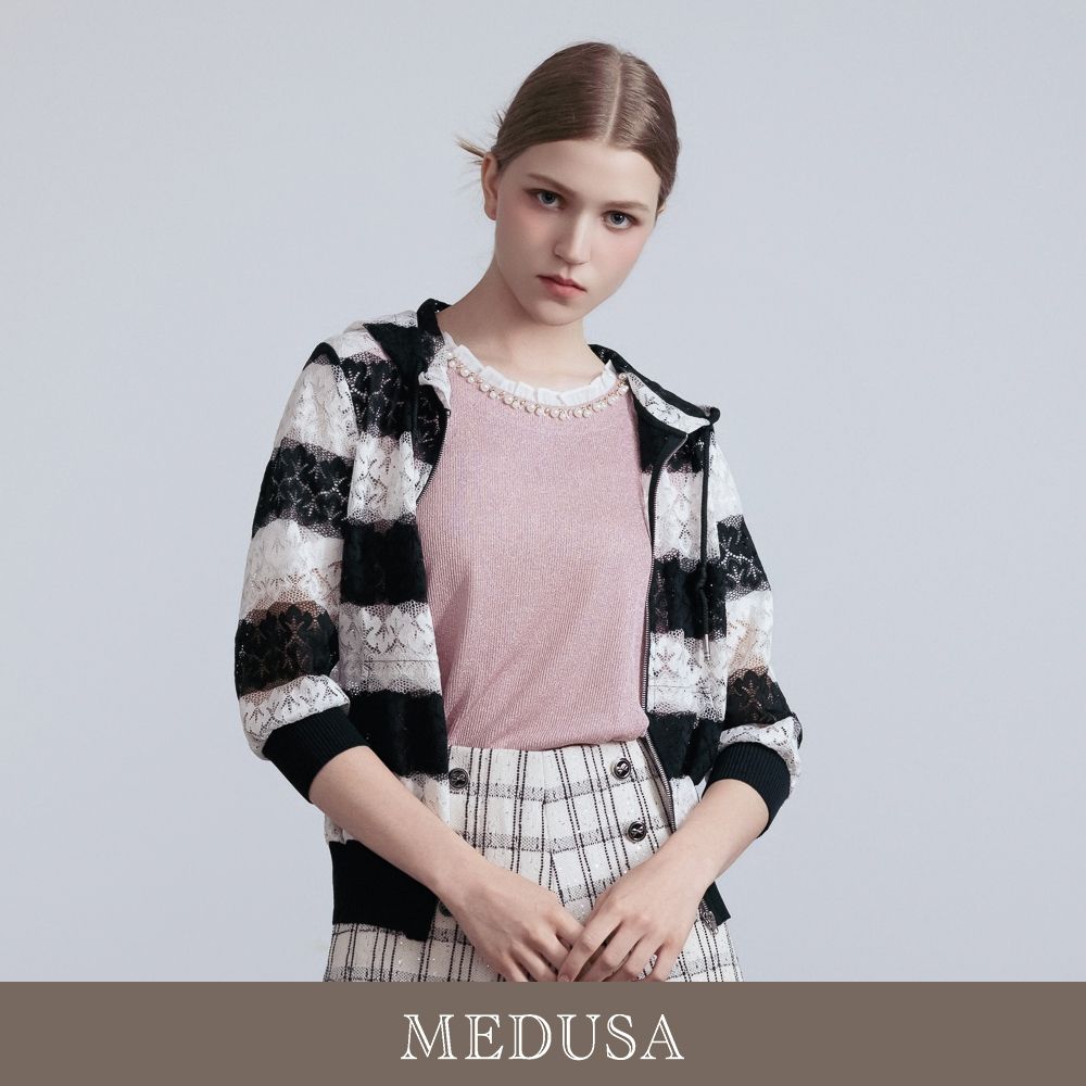 現貨【MEDUSA 曼度莎】浪漫蕾絲鏤空外套（M-XL）｜女蕾絲外套 薄外套 造型外套