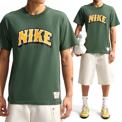 Nike As U Nsw Tee Lse Bball Dunk 短袖 男款 綠色 Logo 寬鬆 IM9340-323