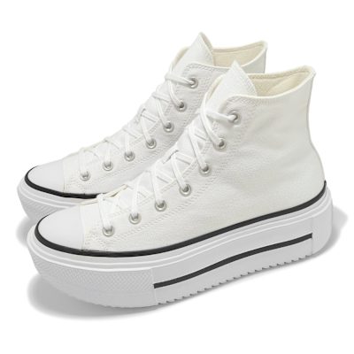 Converse 休閒鞋 All Star Lift Double Stack 男鞋 女鞋 白 黑 高筒 厚底 增高 A12976C