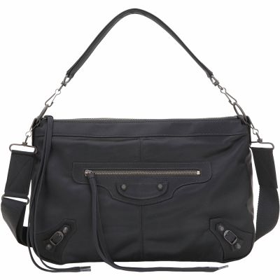 BALENCIAGA 巴黎世家 Le City Moto M 尼龍手提/斜背機車包(黑色)