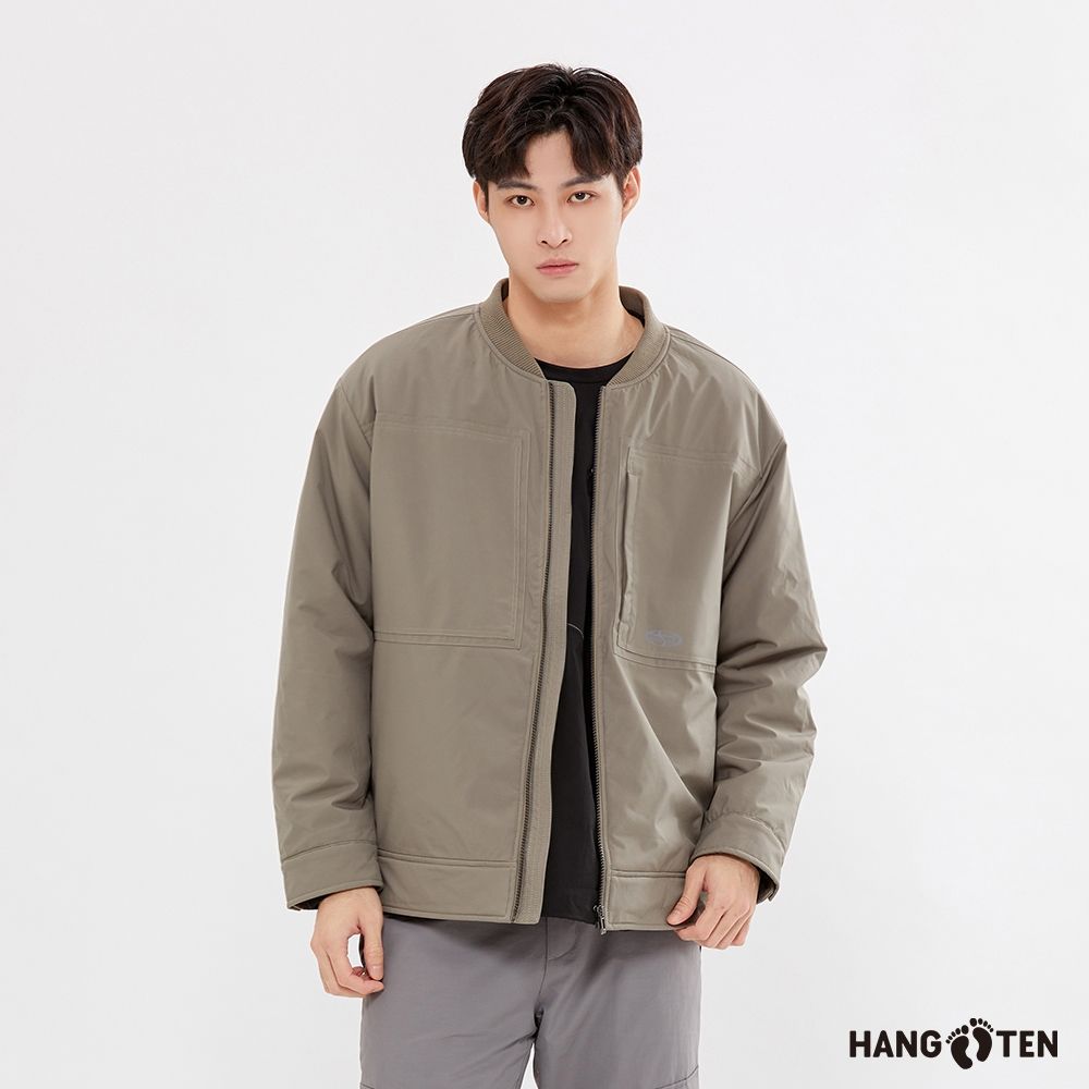 Hang Ten-男裝-石墨烯鋪棉TEFLON防潑水飛行外套-多色選【時時樂限定】 (Hang Ten-男裝-石墨烯鋪棉TEFLON防潑水飛行外套-叢林綠)