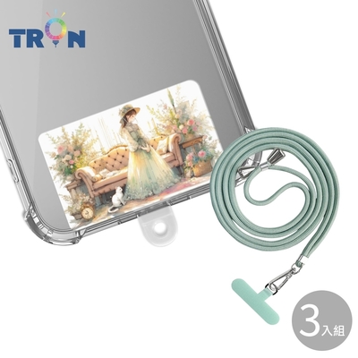 TRON OPPO Reno 10 Pro水彩女孩與貓防摔 手機 掛繩 手機殼