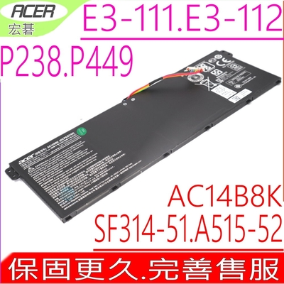 ACER AC14B8K 電池 宏碁 ES1-511 R5-471 R7-371 ES1-512 ES1-711 R3-131T A515-51 A515-52G T6000