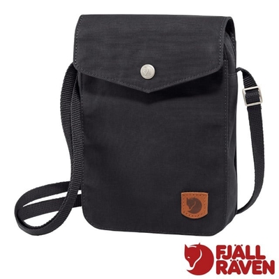 【Fjallraven 北極狐】Greenland Pocket 旅行隨身袋.側背包.斜背包.單肩包.證件錢包 23156-550 黑