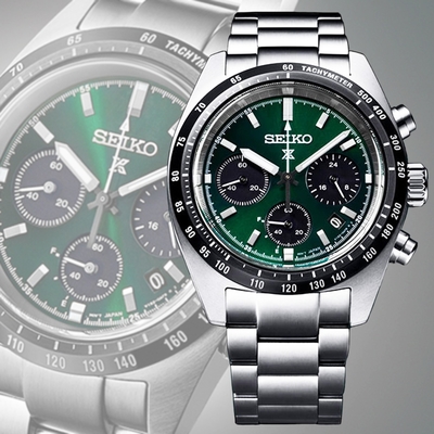 SEIKO 精工 PROSPEX SpeedTimer太陽能三眼計時腕錶-綠 SSC933P1/V192-0AF0G 送禮 禮物推薦_SK028