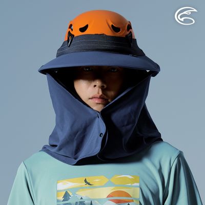 ADISI 防曬撥水反光圓盤式頭盔帽簷(商品不含頭盔) AH26006 深藍 (F)｜抗紫外線 UPF50+ 防潑水 遮陽 抗UV