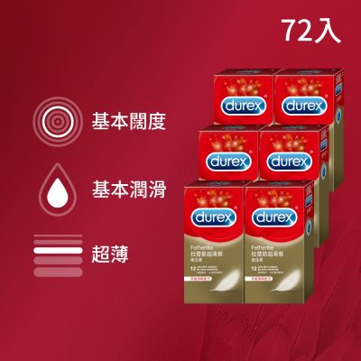 【Durex 杜蕾斯】超薄裝衛生套/保險套6盒(共72入)