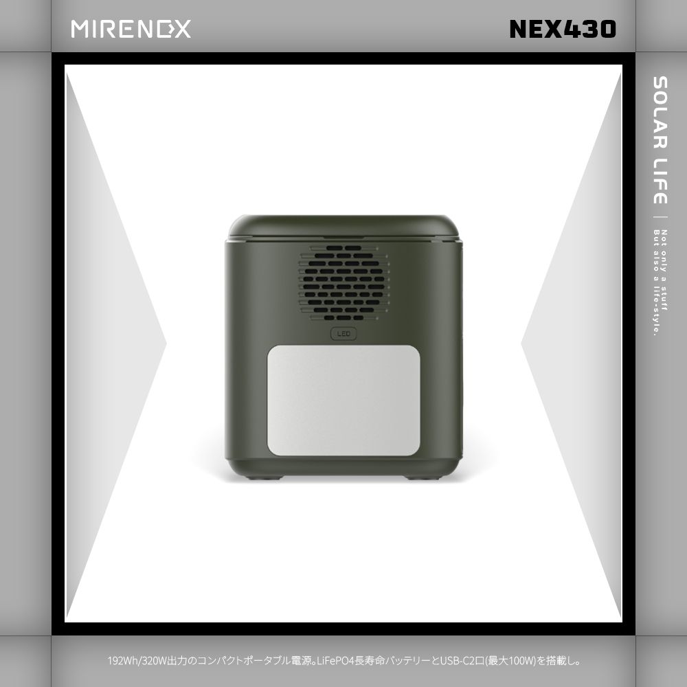 日本emirai MIRENEX 儲能小瓦力PRO 200W/192Wh/60000mAh NEX430.行動