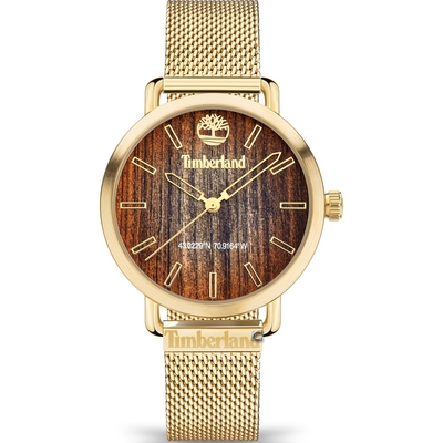 Timberland 天柏嵐 經典木紋時尚女錶-36mm(TDWLG2103904/TDWLG2103905)
