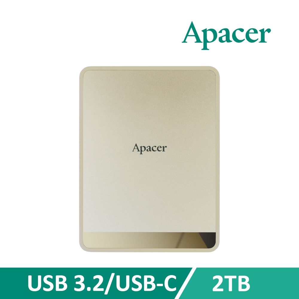 宇瞻 Apacer AS724 2TB 外接式軍規SSD (奶油金)
