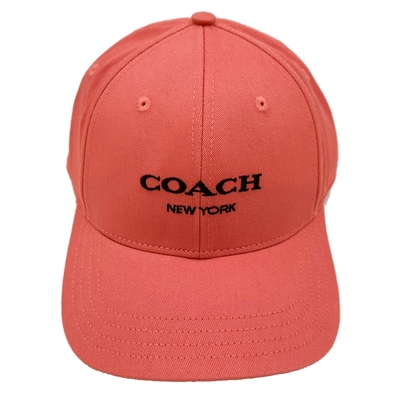 COACH 字母LOGO鴨舌棒/棒球帽(煙燻粉-S/XS)