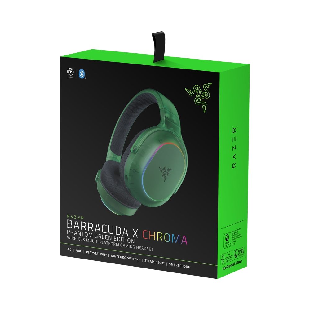 雷蛇Razer 梭魚Barracuda X Chroma無線耳機麥克風Phantom Green