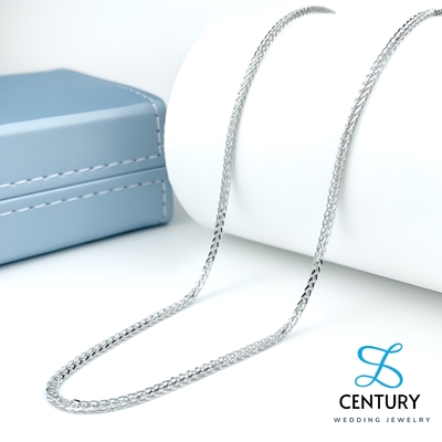 【世紀白金】Pt950鉑金項鍊 蕭邦鍊粗款 白金鍊 可調整長度46~48.5cm