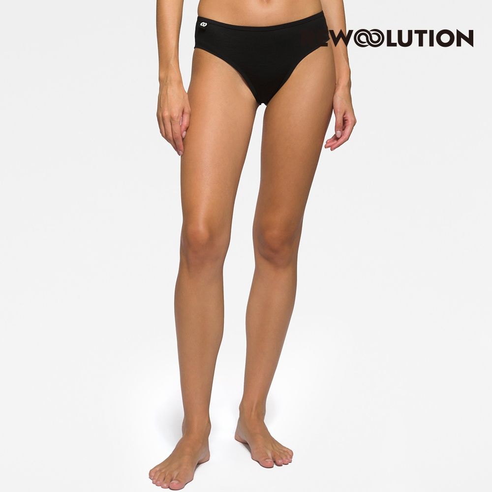【Rewoolution】女 SURI 140g內褲[黑色] 義大利品牌 登山必備 羊毛褲 運動褲 內褲 REEB2WU202 (黑色)