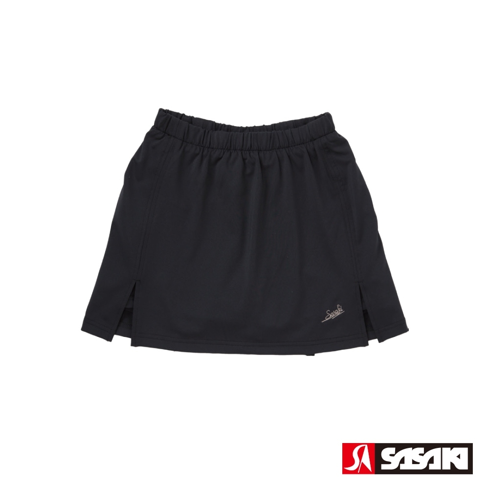 SASAKI 吸濕排汗專業網球裙 女 六色任選 (黑/銀蔥)