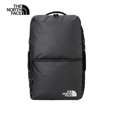 【The North Face 官方旗艦】 北面男女款黑色DWR防潑水休閒後背包｜81DNKT0 筆電包/登山包