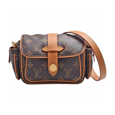 LOUIS VUITTON路易威登 LV  M14742 經典Cargo系列Monogram帆布牛皮斜背包(棕色)