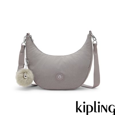 Kipling (網路獨家款)霧灰後袋收納半月包-CLICHY