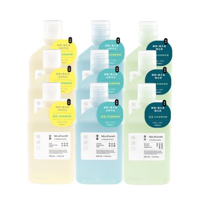 刷樂 植漱口400mlLx9入 (山雨/海霧/森淬)