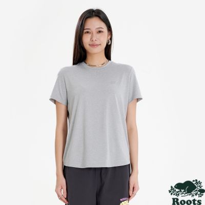 Roots 女裝 RENEW KNIT CLASSIC 短袖上衣（灰色）