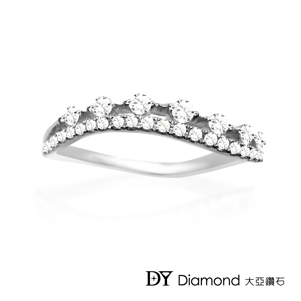 DY Diamond 大亞鑽石 L.Y.A輕珠寶 18K白金 輕奢 鑽石線戒