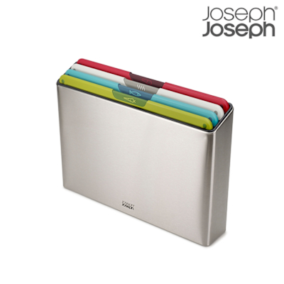 【Joseph Joseph】 Folio系列 分類砧板四件組-繽紛(不鏽鋼底座)