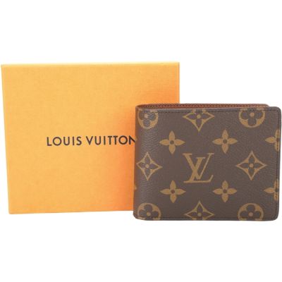 LOUIS VUITTON路易威登 Louis Vuitton 路易威登 LV M60895 Multiple 老花帆布對折短夾(咖啡色)