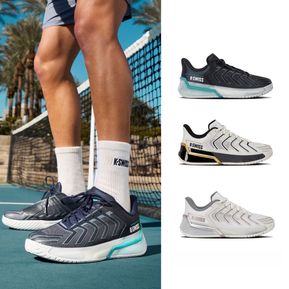 K-SWISS 底線型高階網球鞋 ULTRA SHOT 4 網球 匹克球 運動鞋 男鞋女鞋 多色 (04437/94437) (A男-灰白藍)