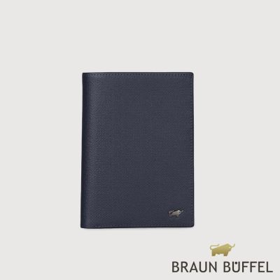 【BRAUN BUFFEL 德國小金牛】台灣總代理 安德勒-1 6卡護照夾-深藍/BF531-181-DB