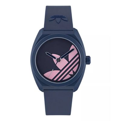 ADIDAS 愛迪達 Project Three 環保PU錶帶_AOST25545_藍色_42mm