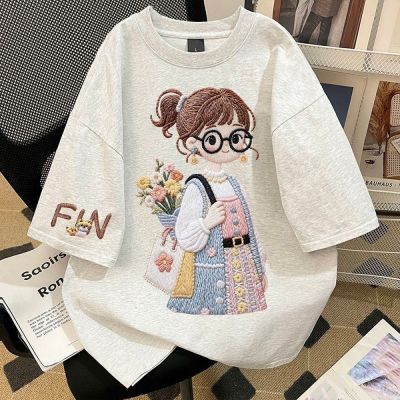 【LANNI 藍尼】現貨 印花寬鬆圓領T恤 三款任選(100%純棉/女裝/短袖上衣/休閒/百搭/日系/通勤)