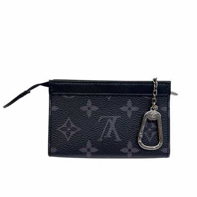 LV LOUIS VUITTON路易威登 M82776 黑灰 Monogram 老花鑰匙零錢包