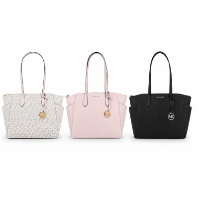Michael Kors MARILYN 素面防刮皮雙口帶肩背包(多色選)