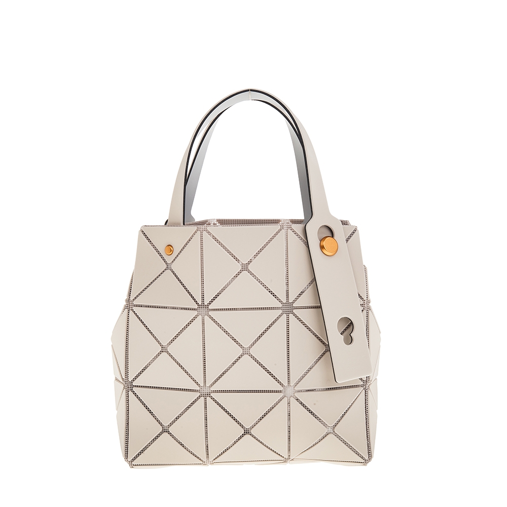 ISSEY MIYAKE 三宅一生BAOBAO 新款CARAT系列3x3三角格手提包(BEIGE