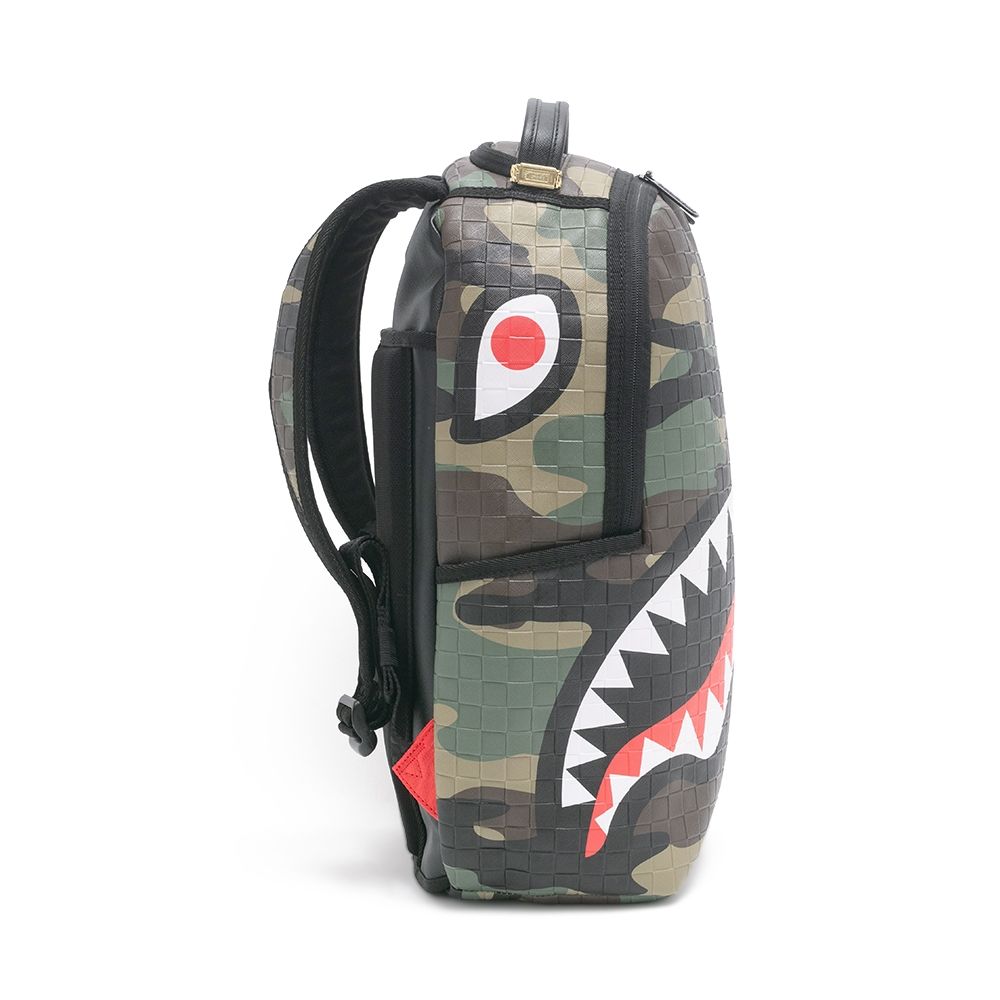 SPRAYGROUND-叢林迷彩風鋸齒鯊大容量後背包-迷彩| 後背包| Yahoo購物中心