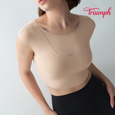 黛安芬-Athleisure 城市律動系列 輕透短版上衣 柔光裸膚