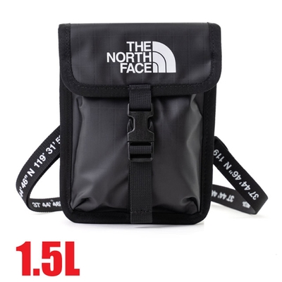 【The North Face】插扣式可調節潮流背帶單肩包1.5L.斜背包.側背包_7QU7-JK3 黑 V